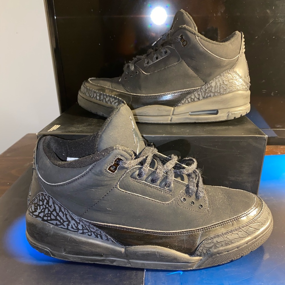 Jordan 3 Black Cat ( Size 12) (stripped Midsoles)